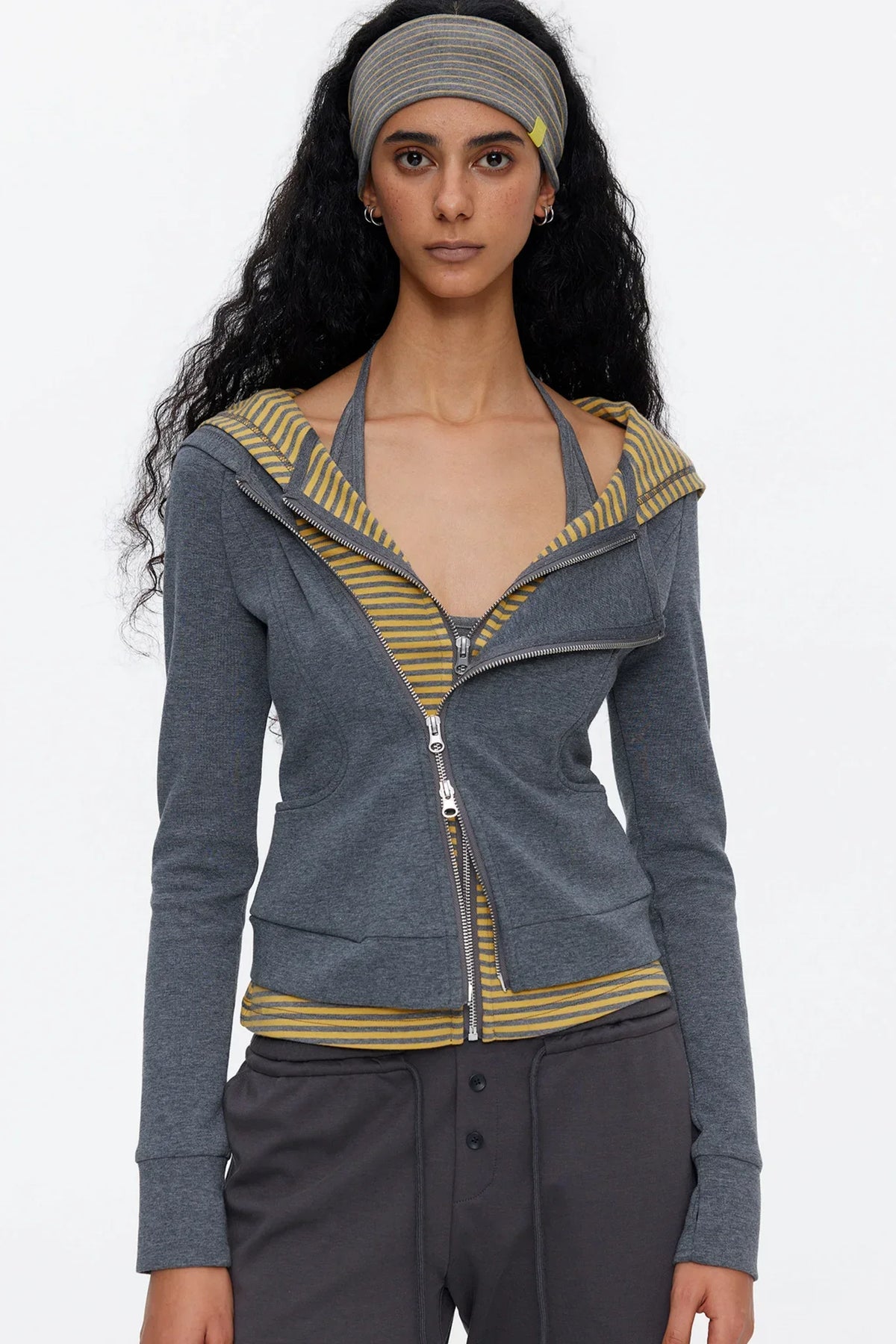 Deconstructed Color-Blocked Sweatshirt