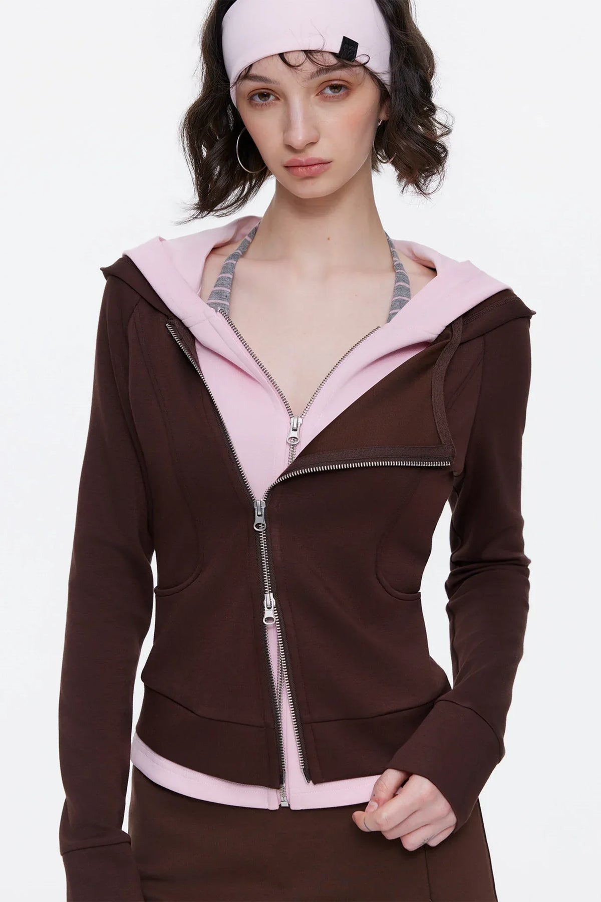 Deconstructed Color-Blocked Sweatshirt