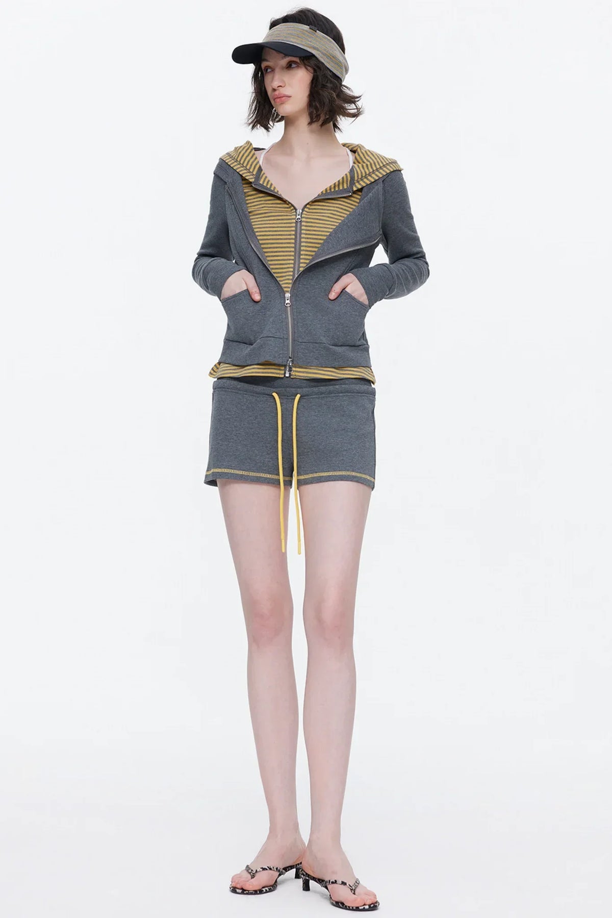 Deconstructed Color-Blocked Sweatshirt