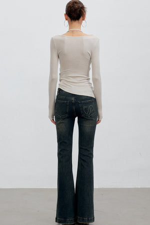 Deconstructed Halter Neck Ruched Top