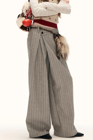 Deconstructed Patchwork Pleated Trousers