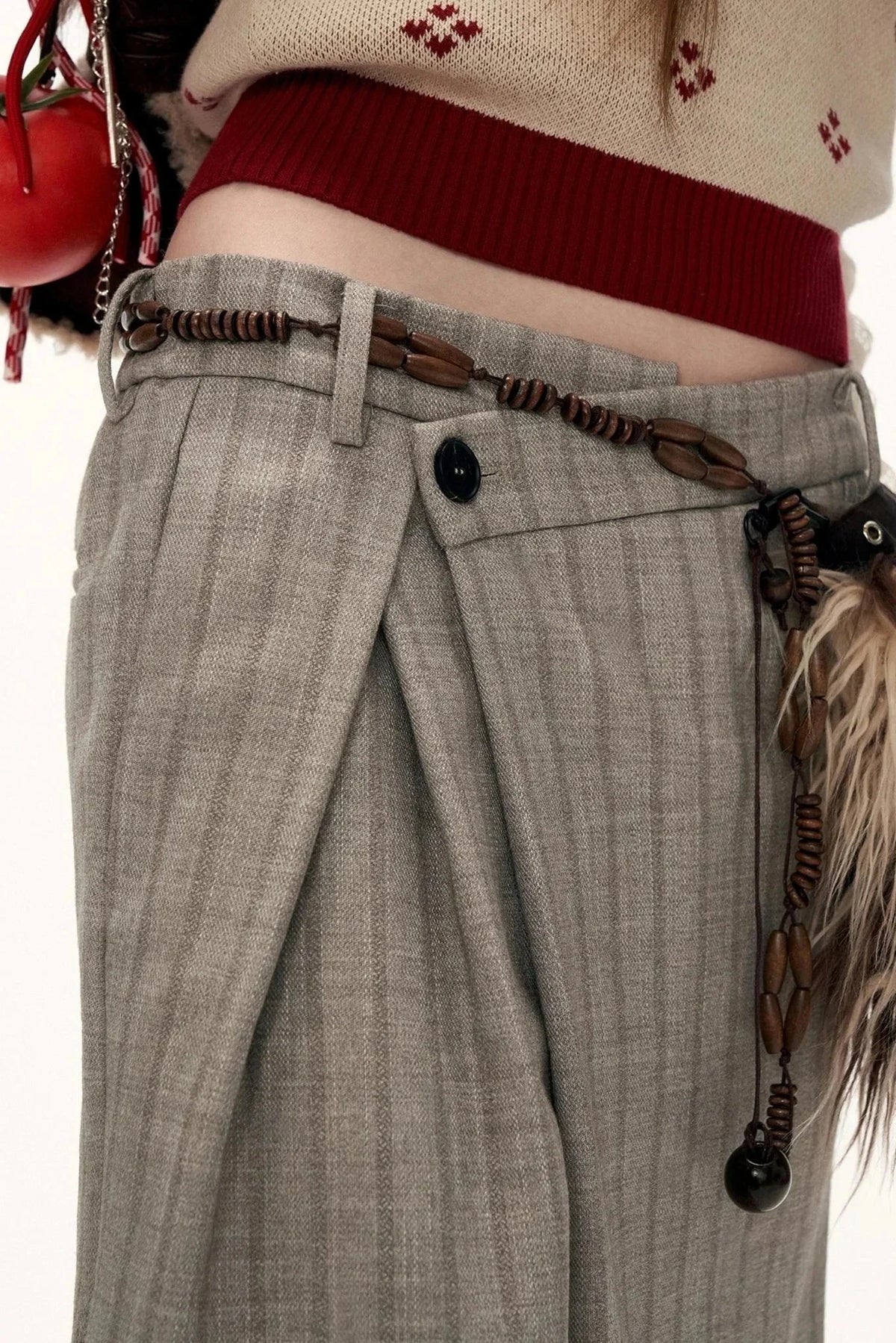 Deconstructed Patchwork Pleated Trousers