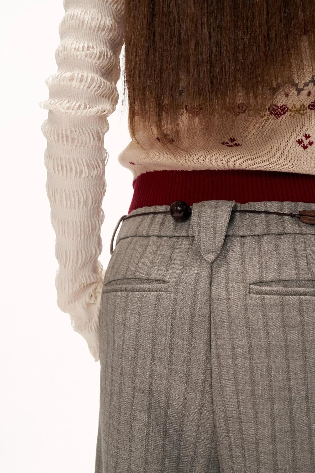 Deconstructed Patchwork Pleated Trousers