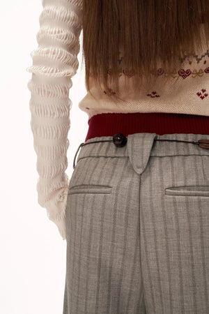 Deconstructed Patchwork Pleated Trousers