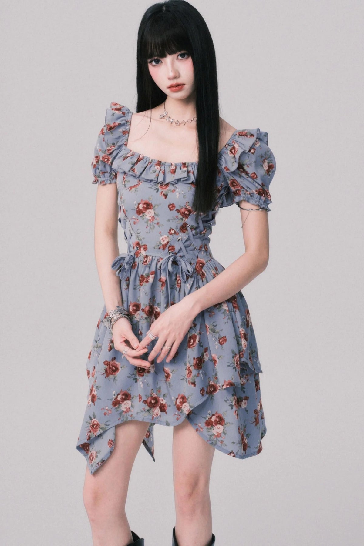Deconstructed Square Collar Dress