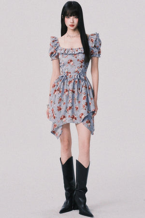 Deconstructed Square Collar Dress