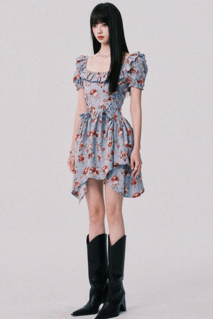 Deconstructed Square Collar Dress