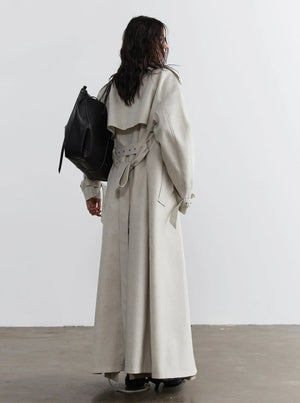 Decorated Genderless Long Trench Coat