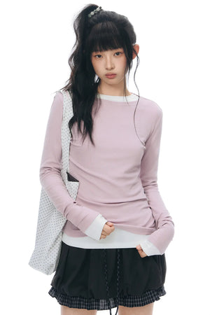 Decorative Button Layered Top