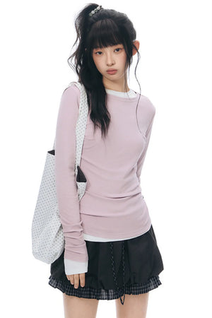 Decorative Button Layered Top
