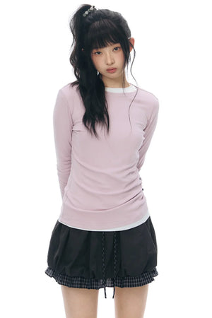 Decorative Button Layered Top