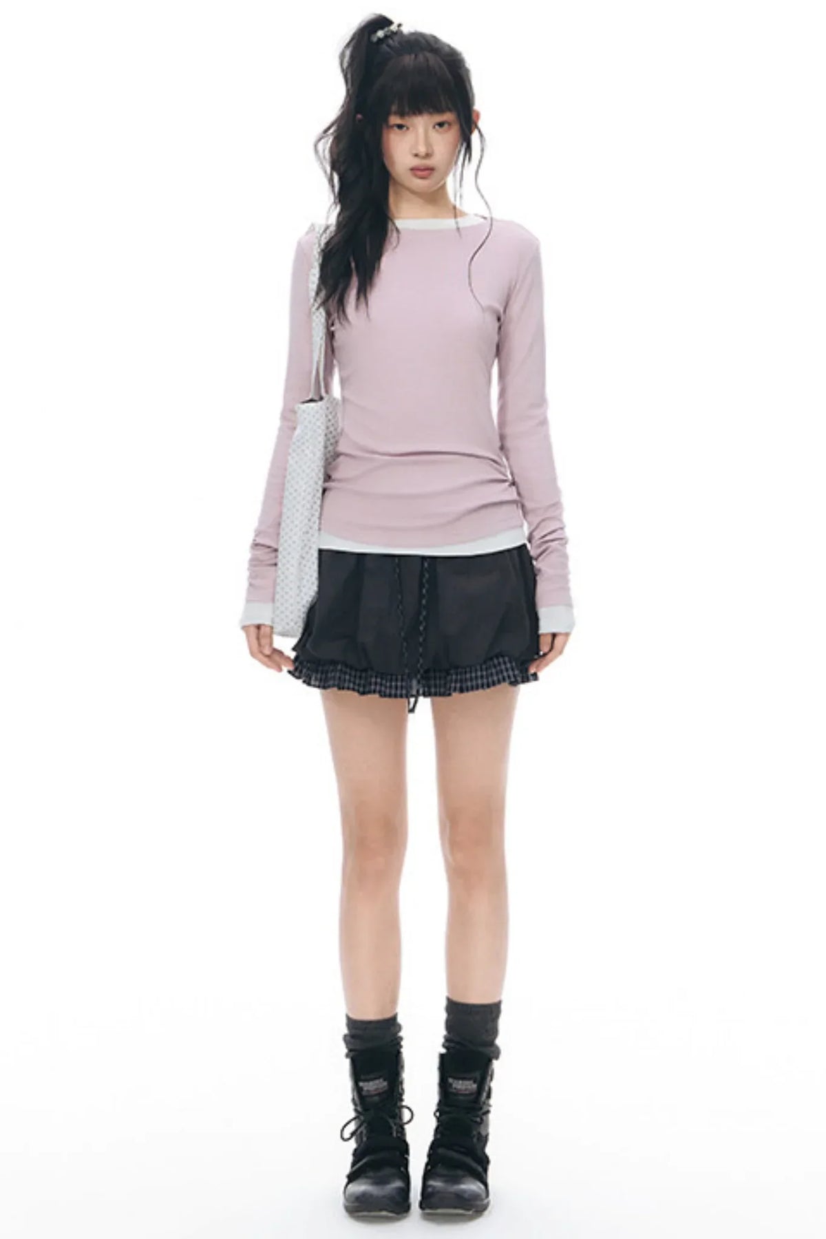 Decorative Button Layered Top
