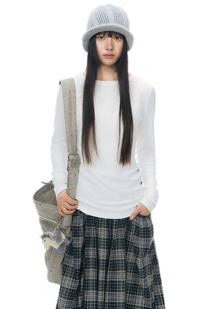 Decorative Button Layered Top