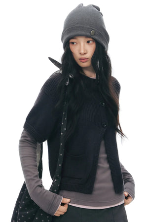 Decorative Button Layered Top