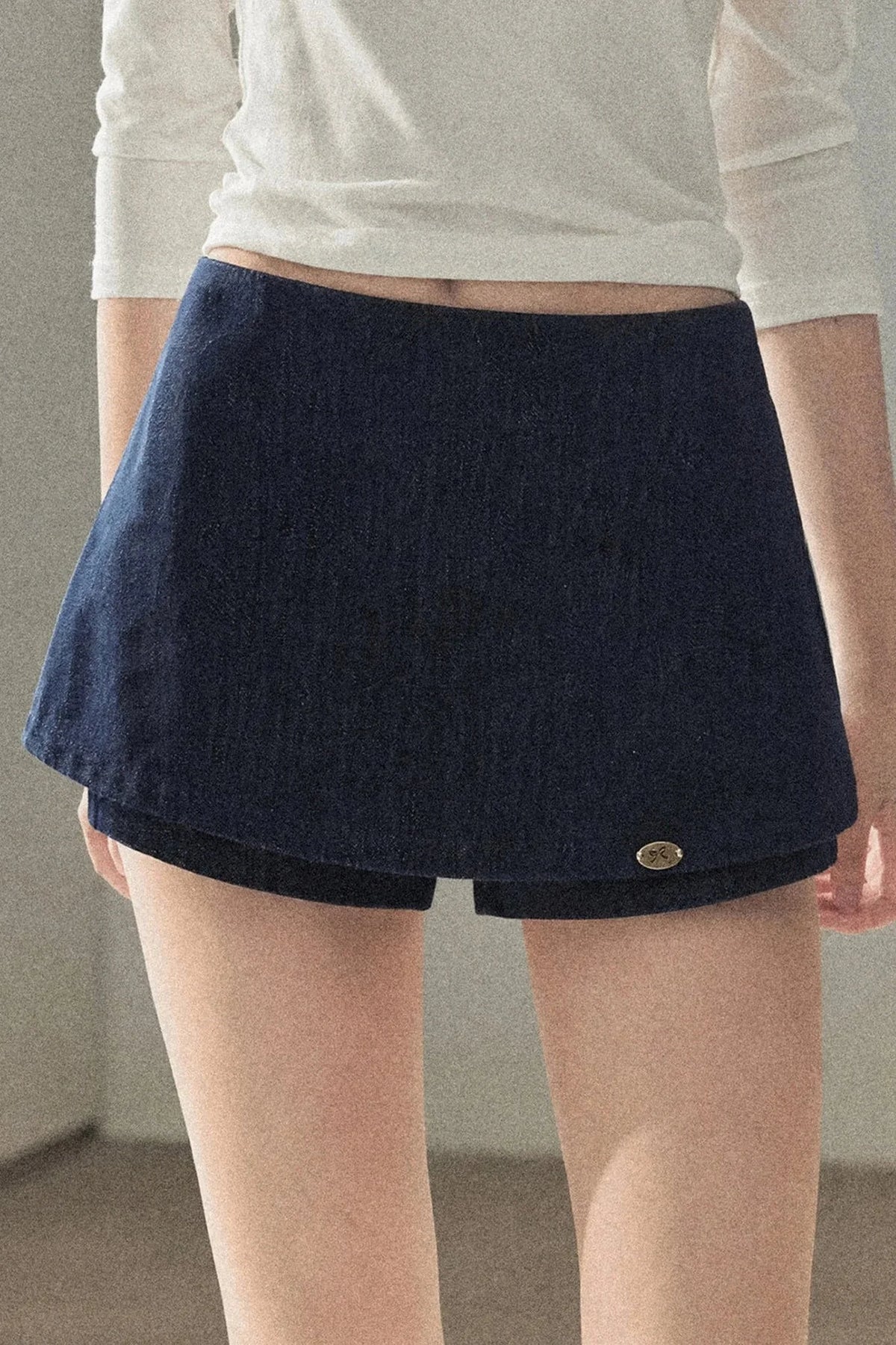 Deep Sea Denim Camisole And Shorts Set-Up