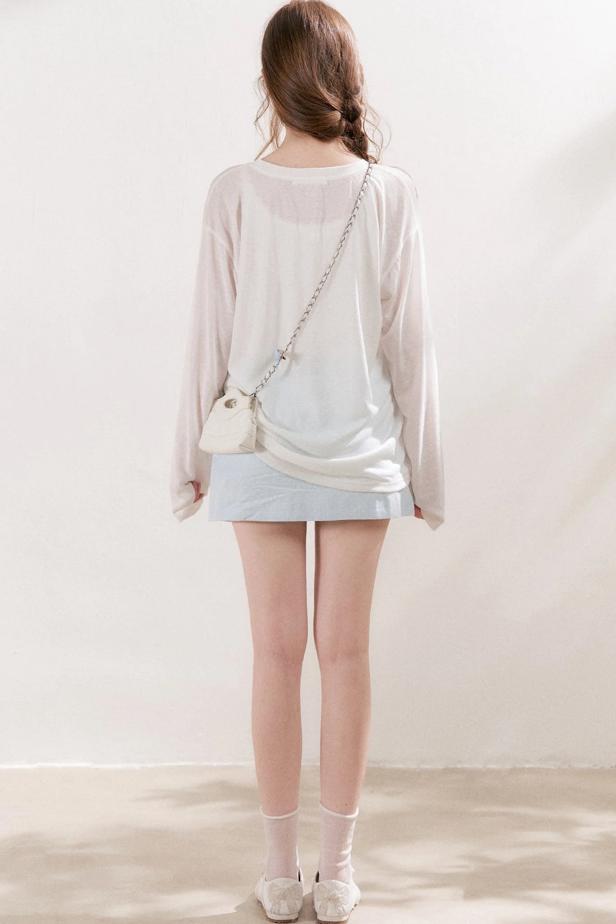 Deer Print Lyocell Loose T-Shirt Set-Up