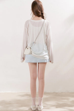 Deer Print Lyocell Loose T-Shirt Set-Up