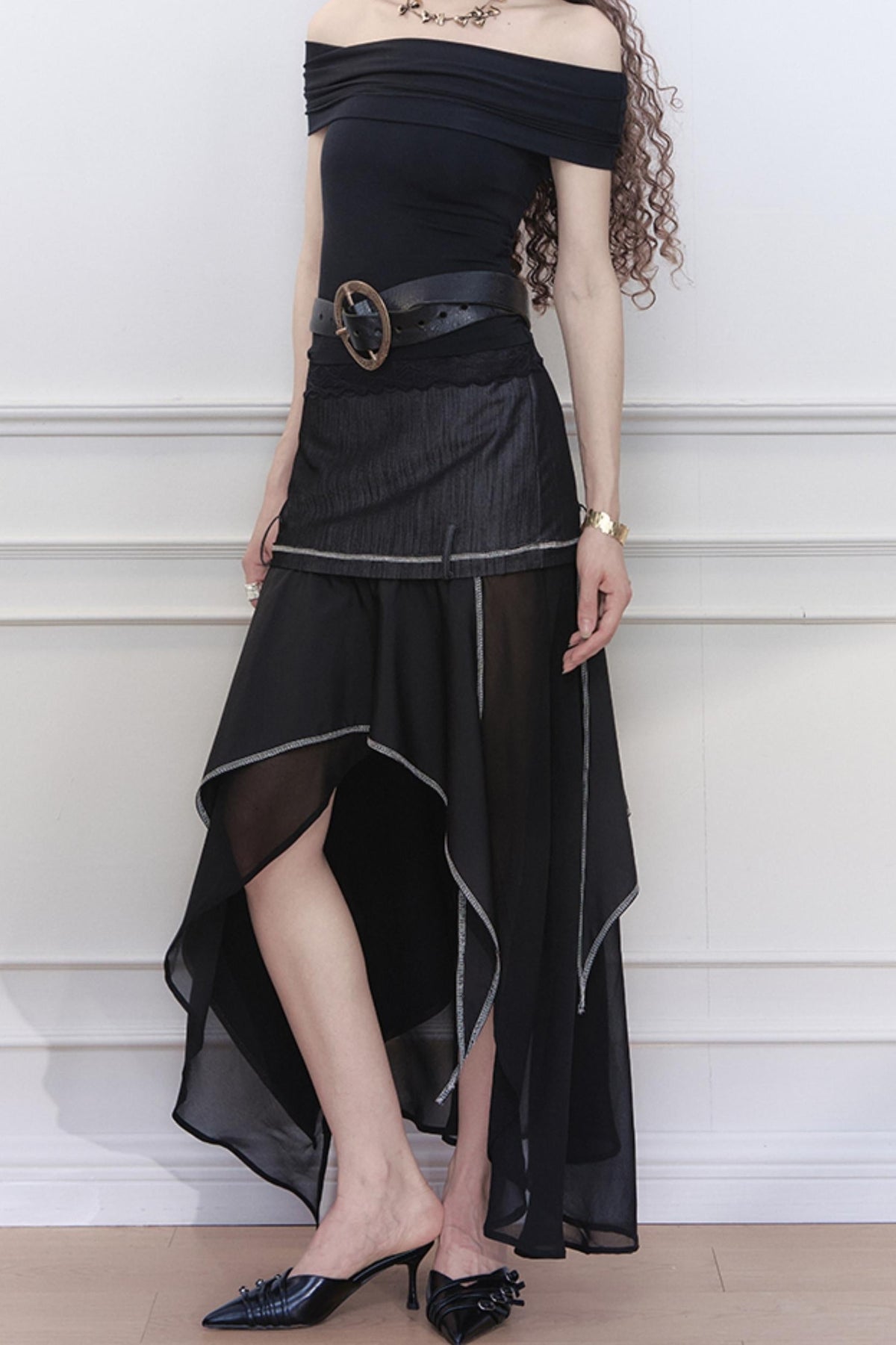 Denim A-Line Skirt