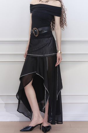 Denim A-Line Skirt