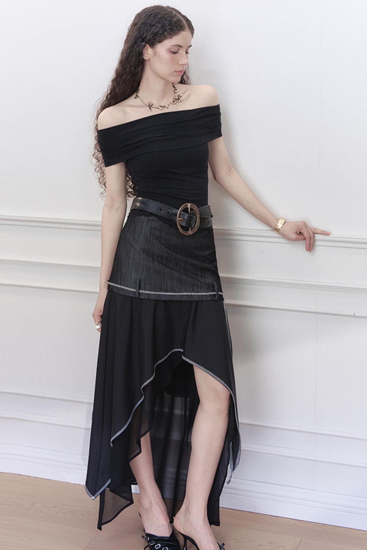 Denim A-Line Skirt