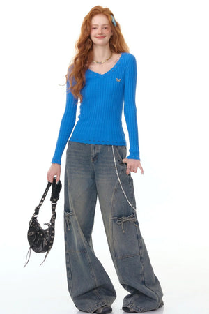 Denim Asymmetry Fit Pants