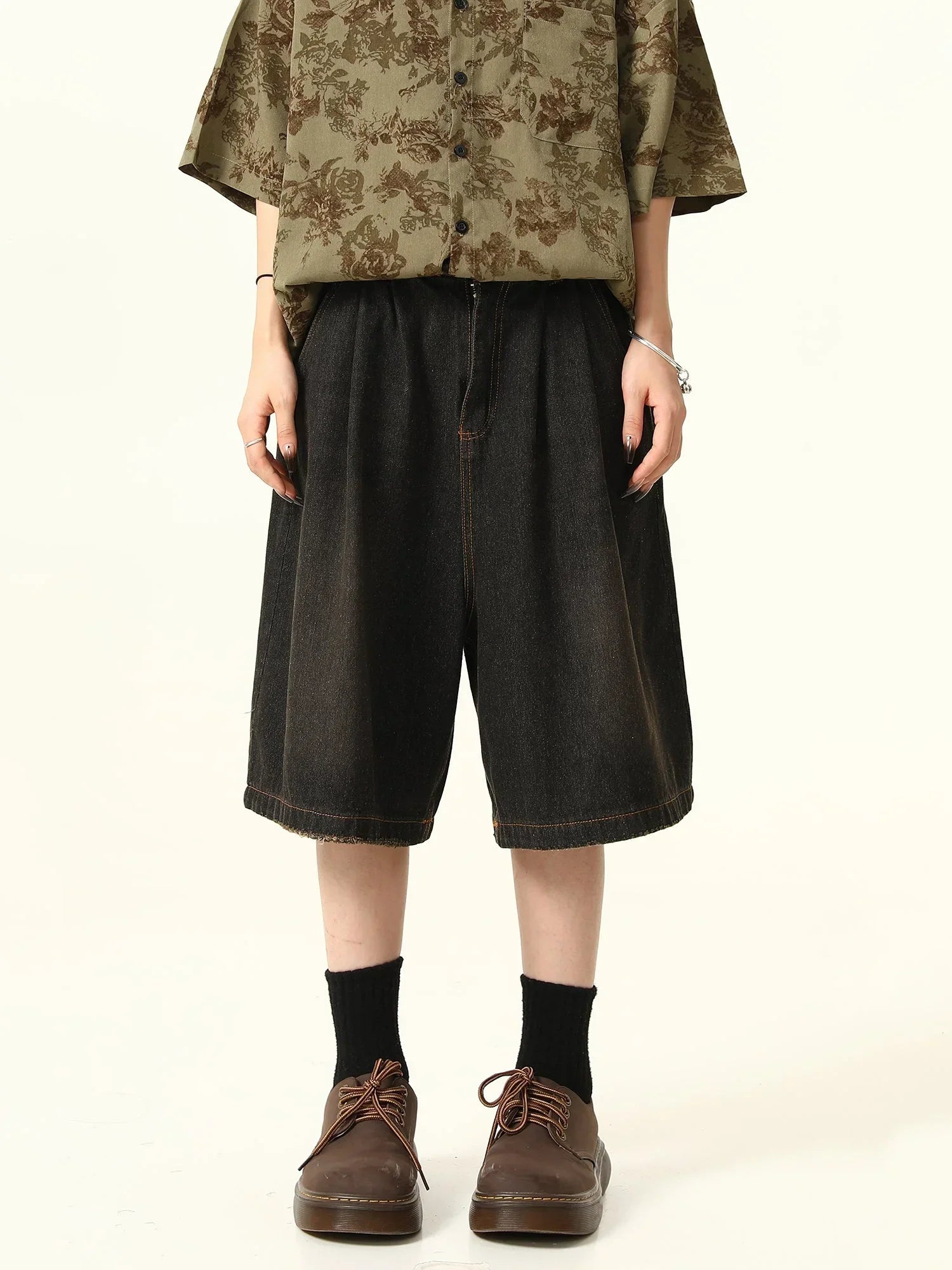 Denim Cropped Pants