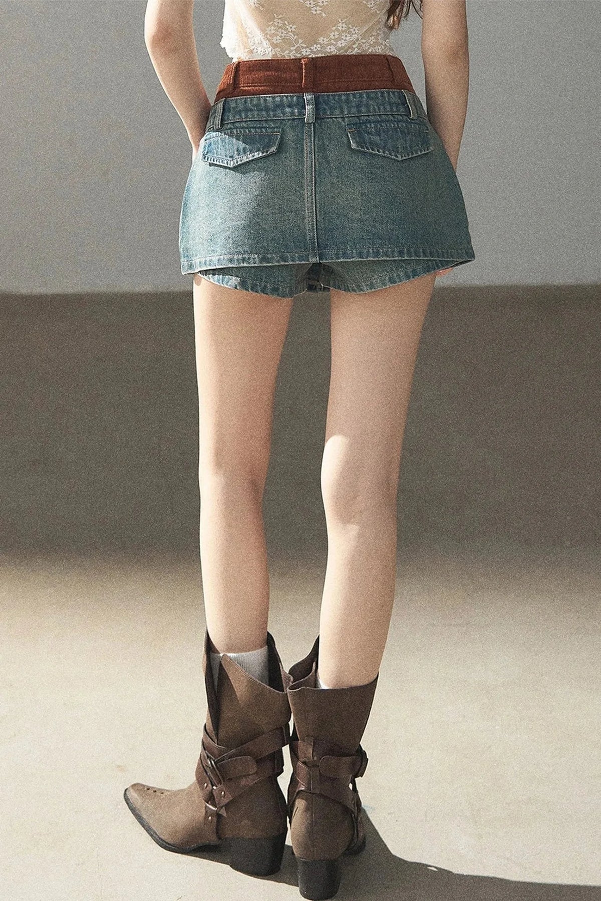 Denim Jacket & Skirt Suit Set-Up