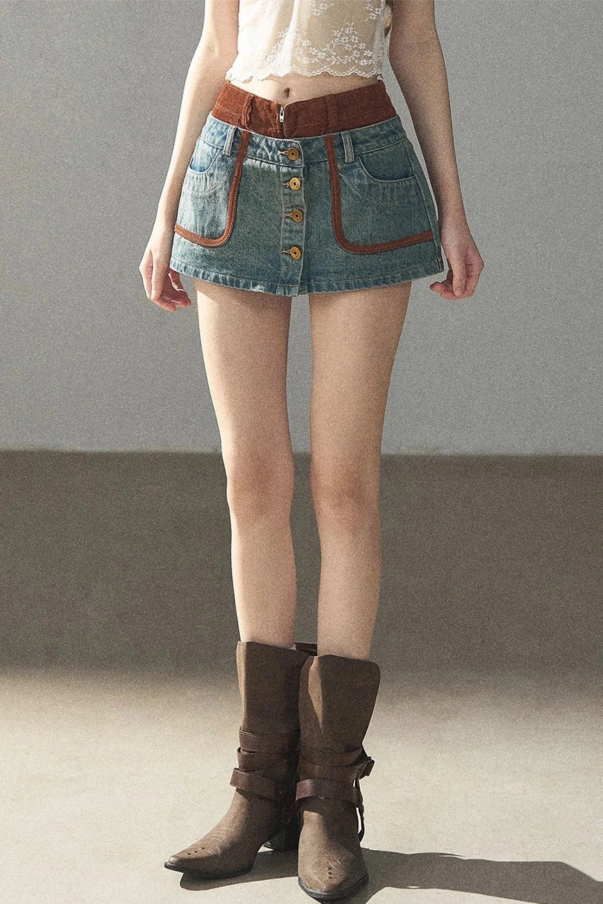 Denim Jacket & Skirt Suit Set-Up