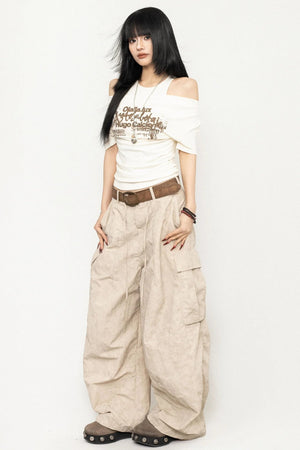 Design Neck Short Top