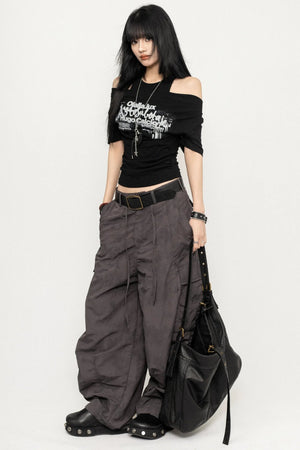 Design Neck Short Top