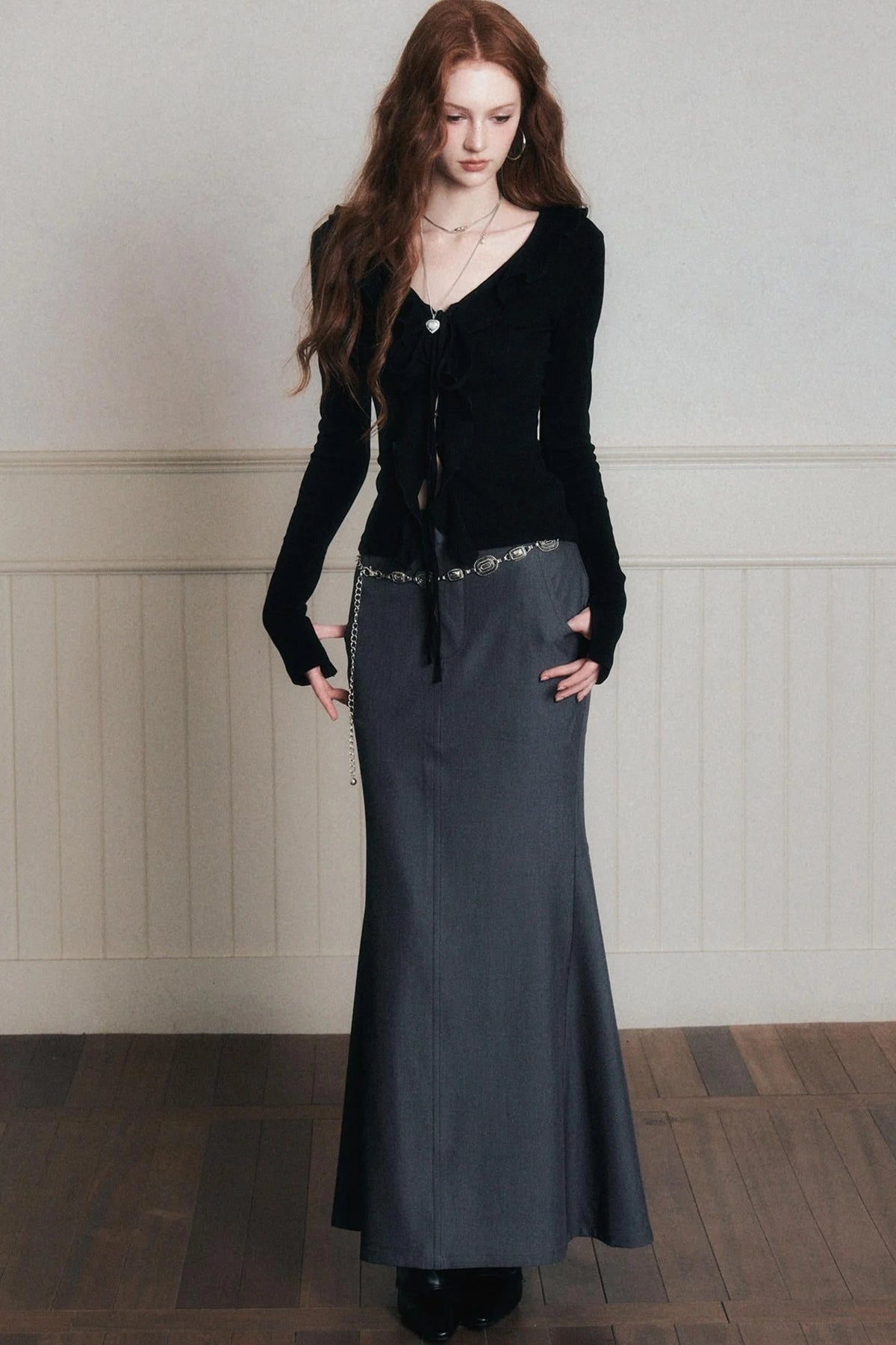 Desire Lace-Up Knitted Cardigan