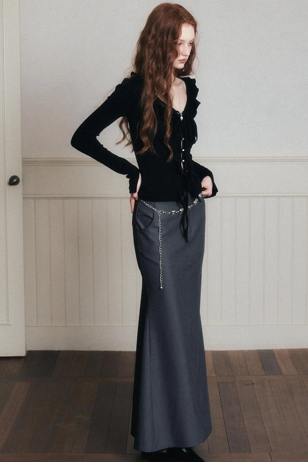 Desire Lace-Up Knitted Cardigan