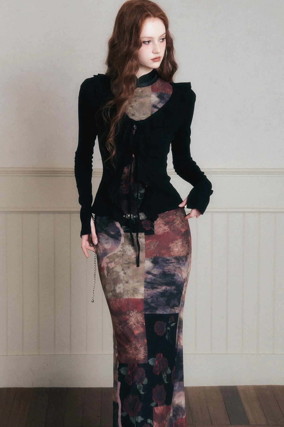 Desire Lace-Up Knitted Cardigan
