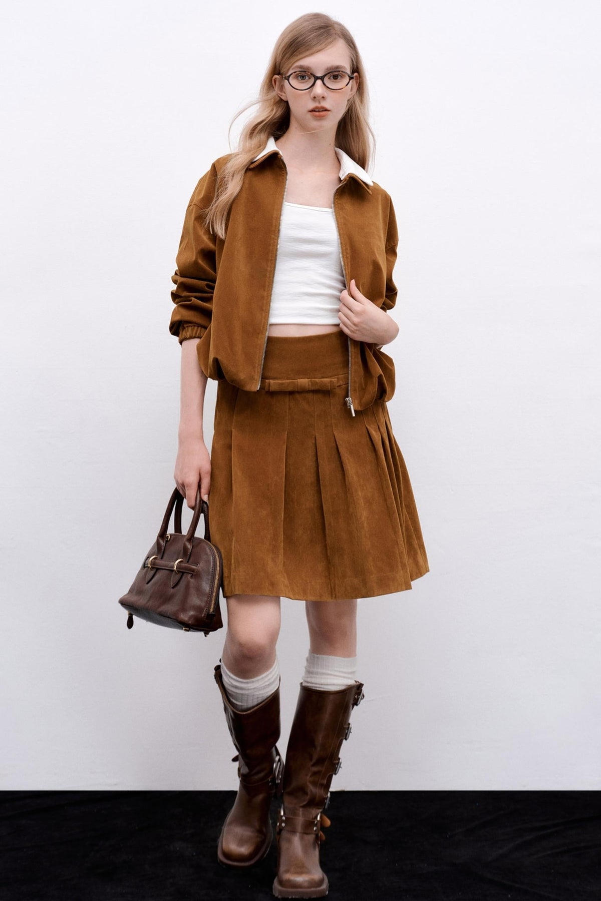 Detachable Bow Collar Jacket