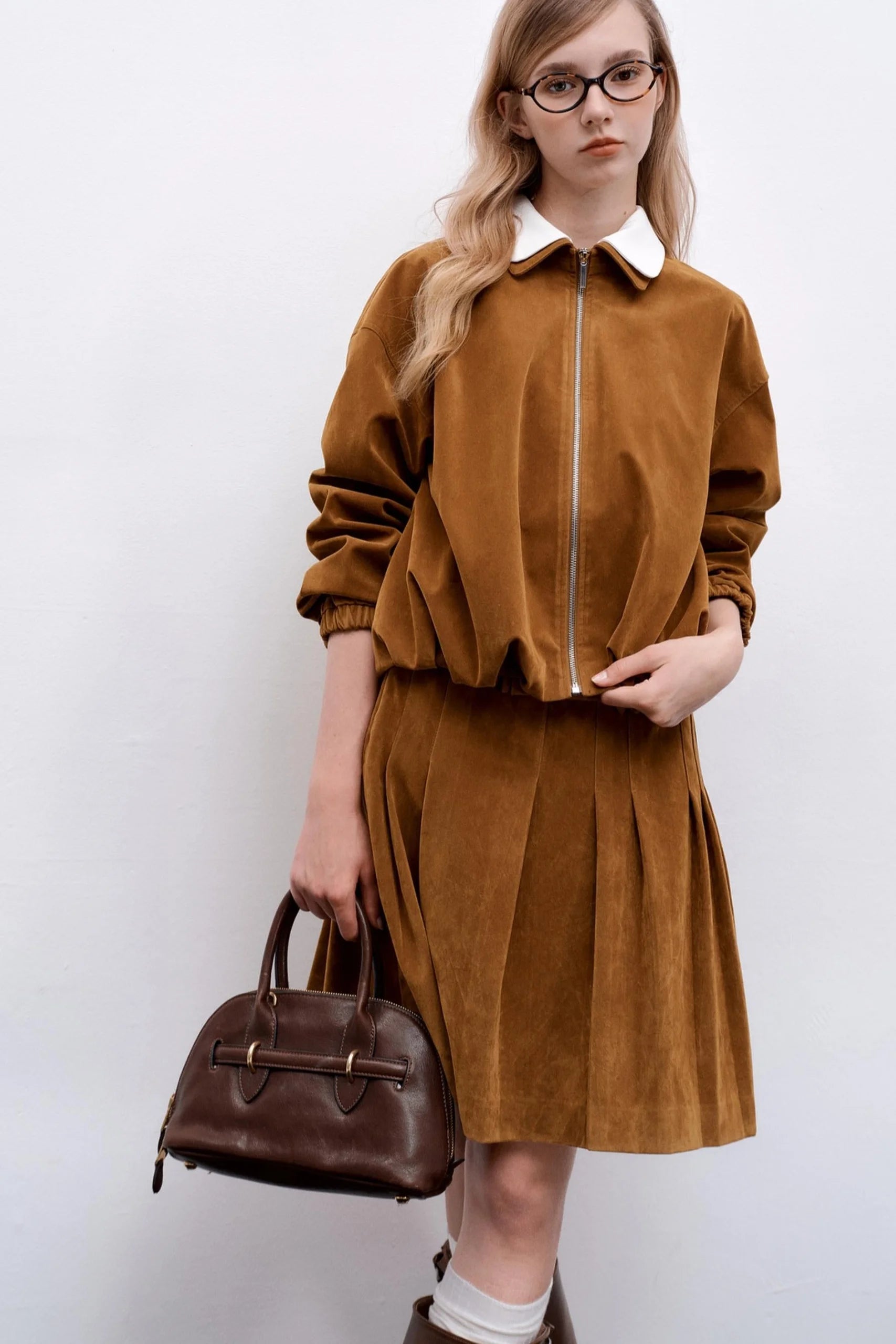 Detachable Bow Collar Jacket