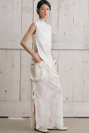 Detachable Cape Sleeveless Shirt