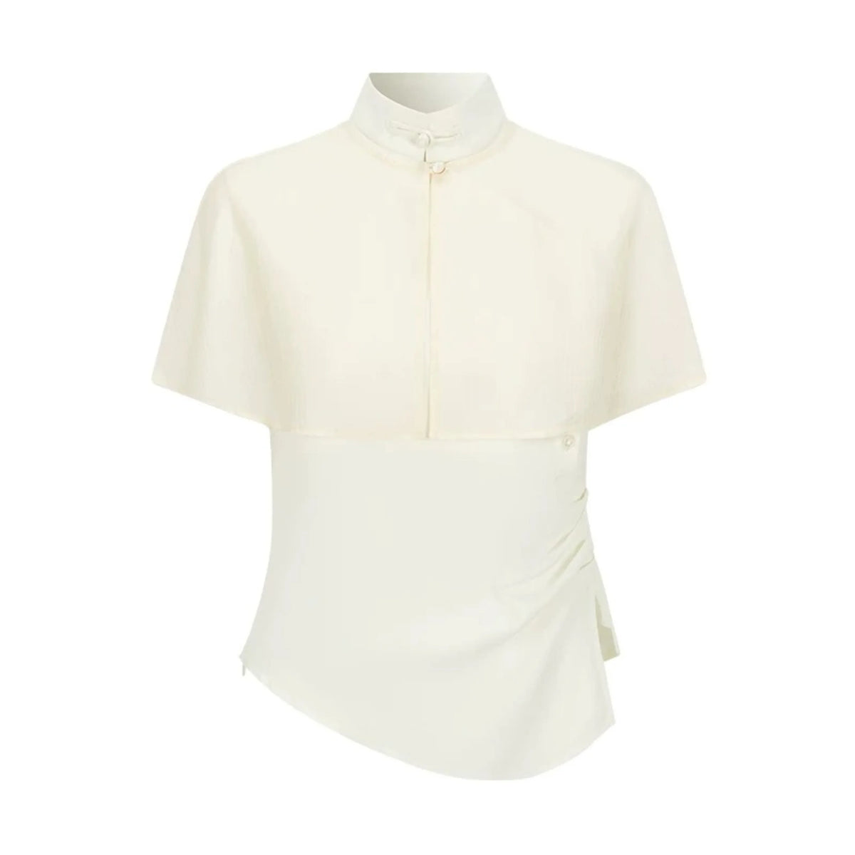 Detachable Cape Sleeveless Shirt