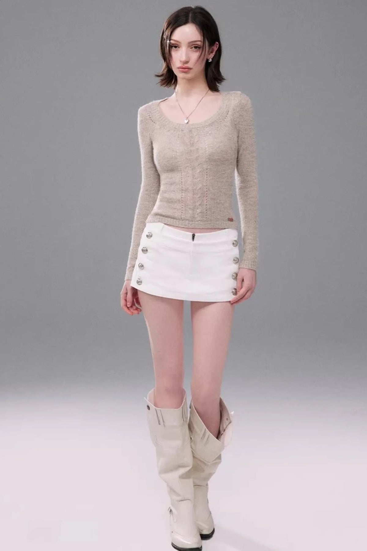 Detachable Corduroy Skirt