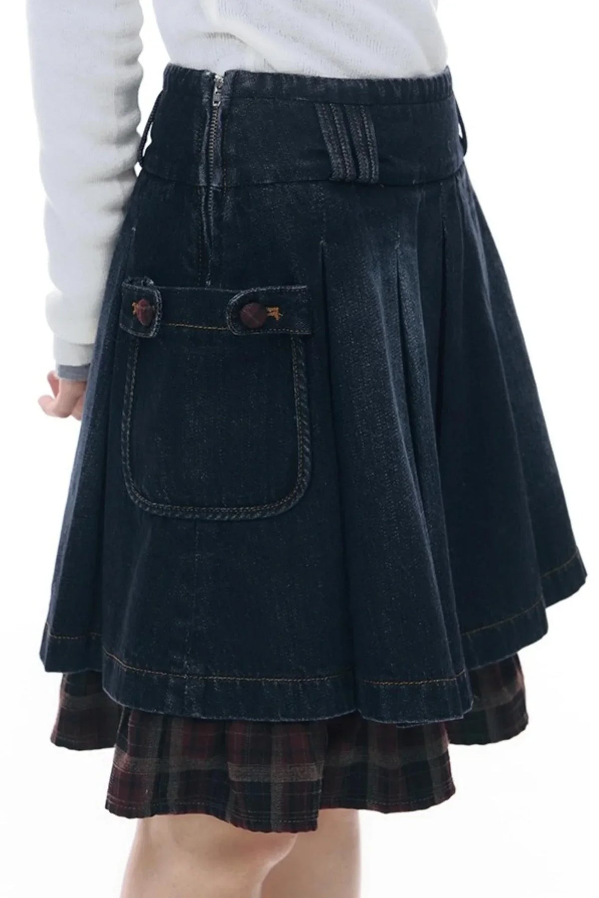 Detachable Fur Collar Denim Jacket Set-Up