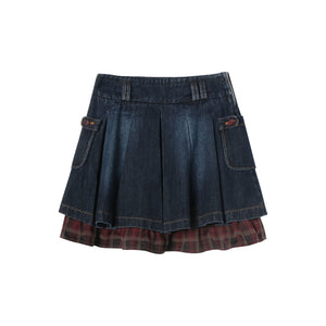 Detachable Fur Collar Denim Jacket Set-Up