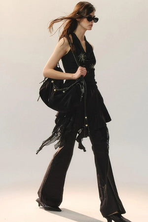 Detachable Lace Irregular Pants