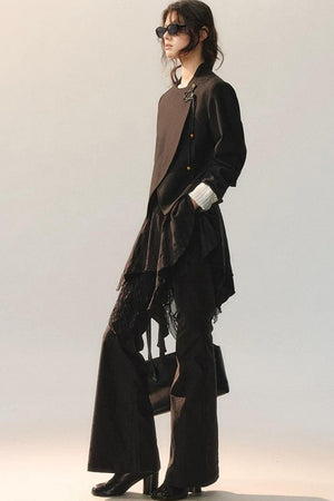 Detachable Lace Irregular Pants