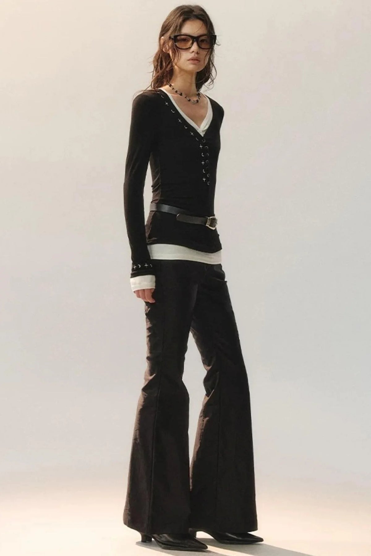 Detachable Lace Irregular Pants