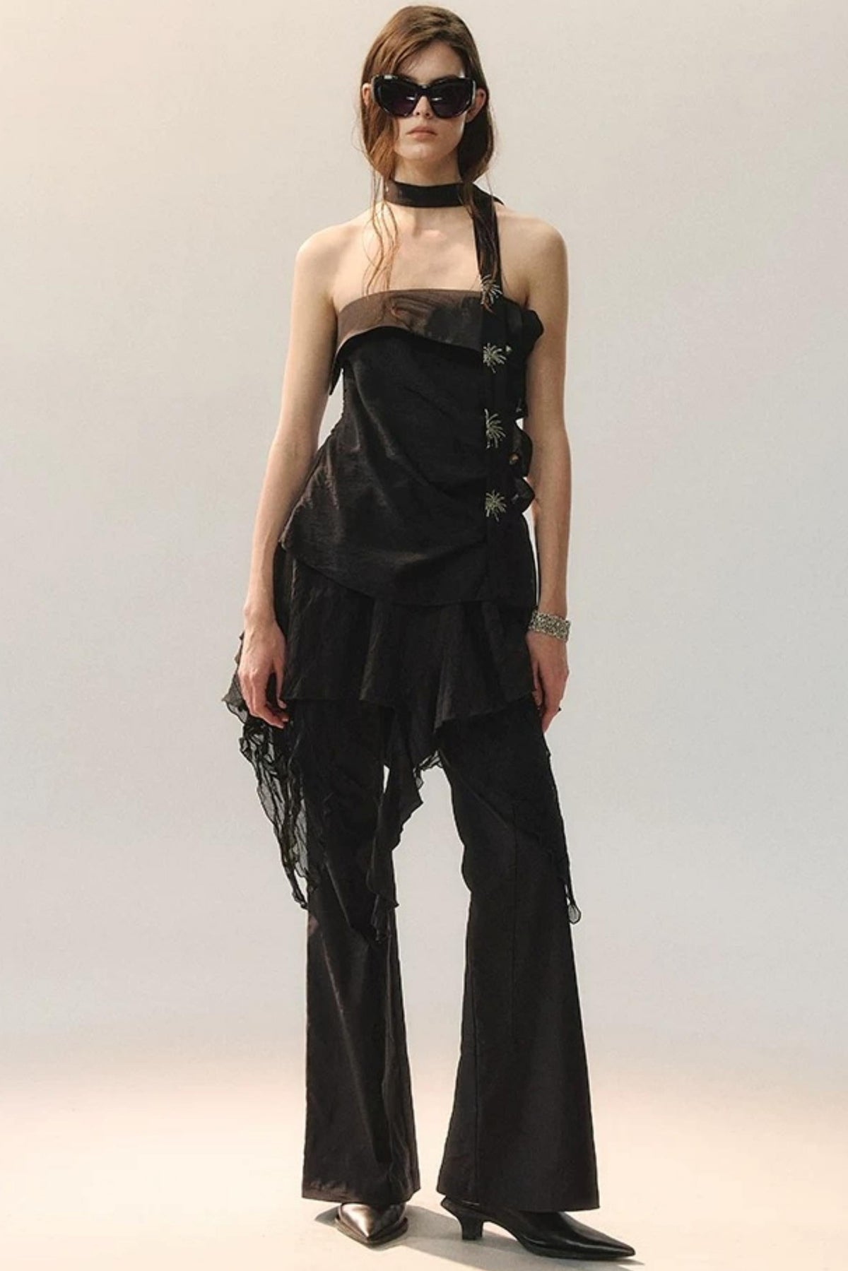 Detachable Lace Irregular Pants