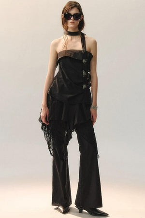 Detachable Lace Irregular Pants