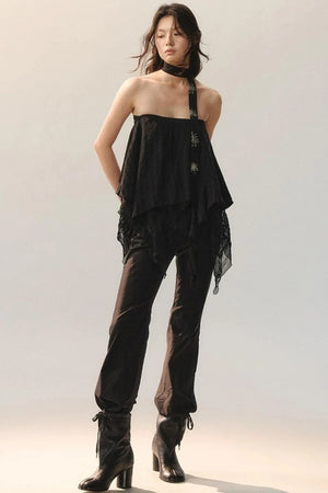Detachable Lace Irregular Pants