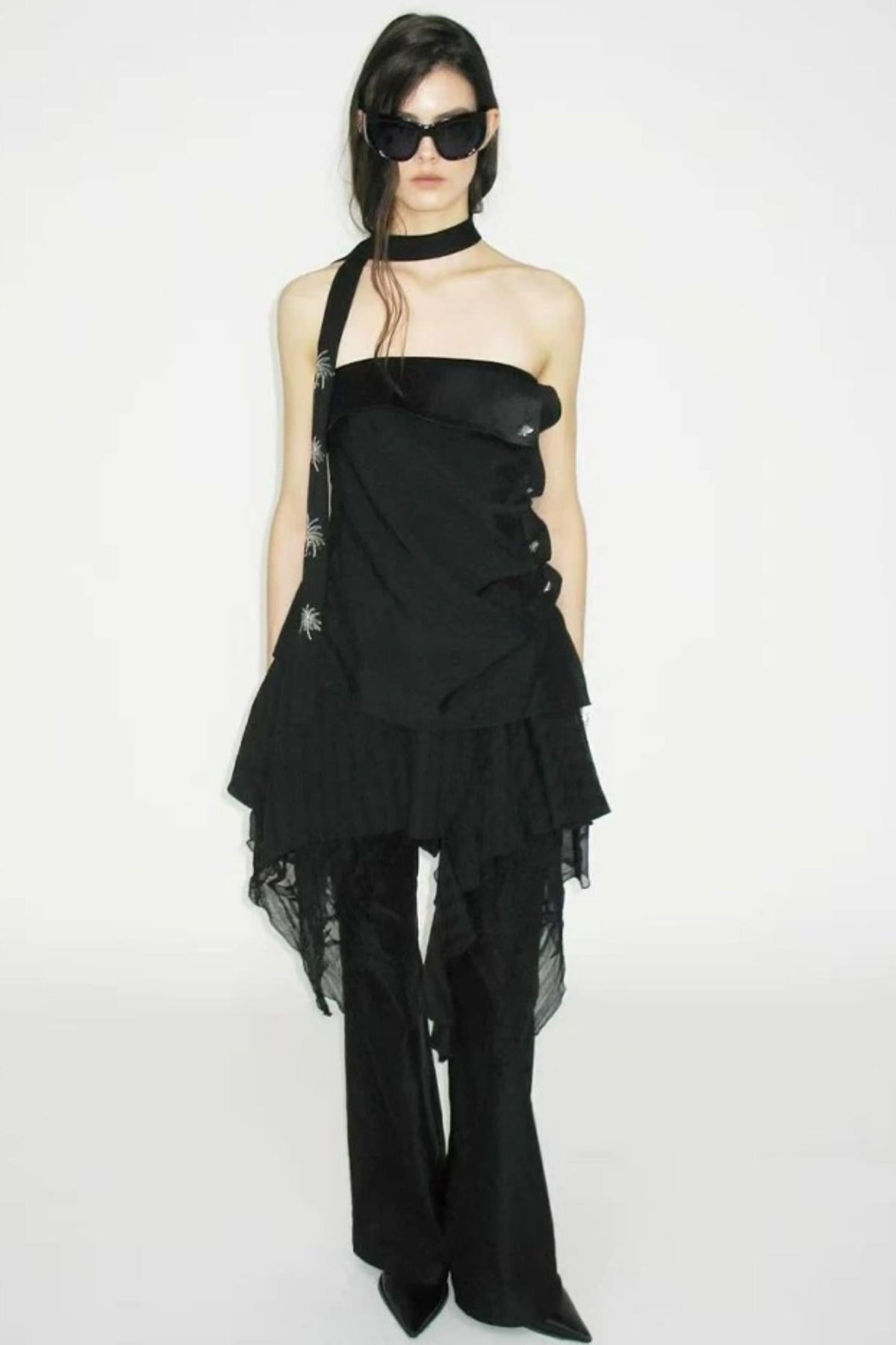 Detachable Lace Irregular Pants