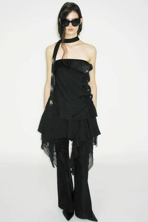 Detachable Lace Irregular Pants