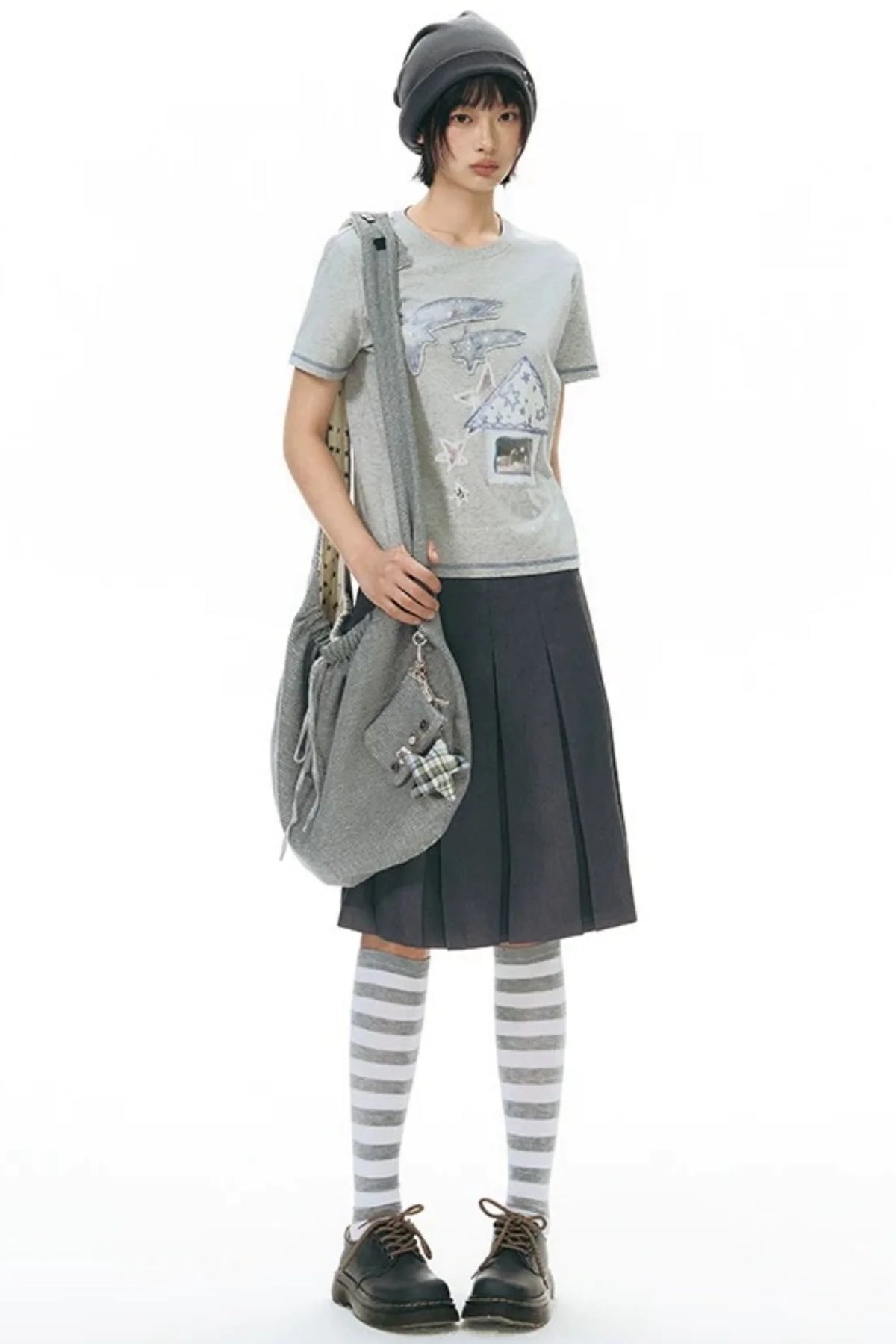 Detachable Pleated Midi Skirt Set