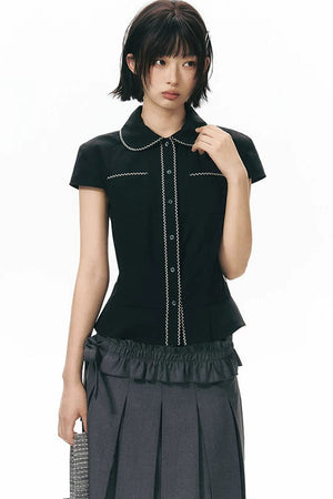 Detachable Pleated Midi Skirt Set